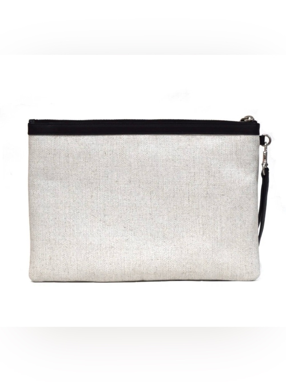 Saint Laurent Rive Gauche Crossbody/Clutch Bag Coated Canvas Leather Ivory Black - Picture 5 of 16